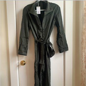 SOLD-OUT FW 21: COS Green Straight Belted Jumpsuit